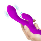 PRETTY LOVE - GLORIA GENOPLADELIG KANINVIBRATOR - VANDTÆT LILLA