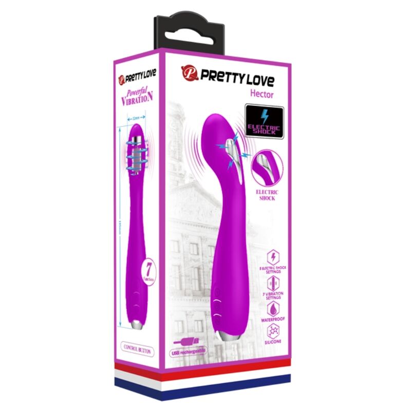 PRETTY LOVE - HECTOR GENOPLADELIG ELEKTROCHODVIBRATOR VANDTÆT LILLA