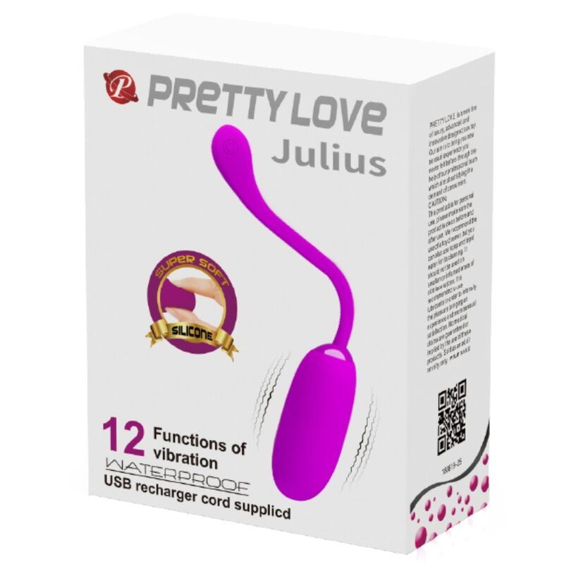 PRETTY LOVE - JULIUS VANDTÆT-GENOPLADELIGT VIBRERENDE ÆG LILLA