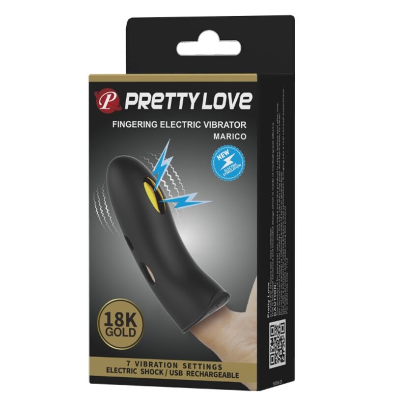 PRETTY LOVE - MARICO SORT ELEKTRO-STIMULATOR FINGERCOVER