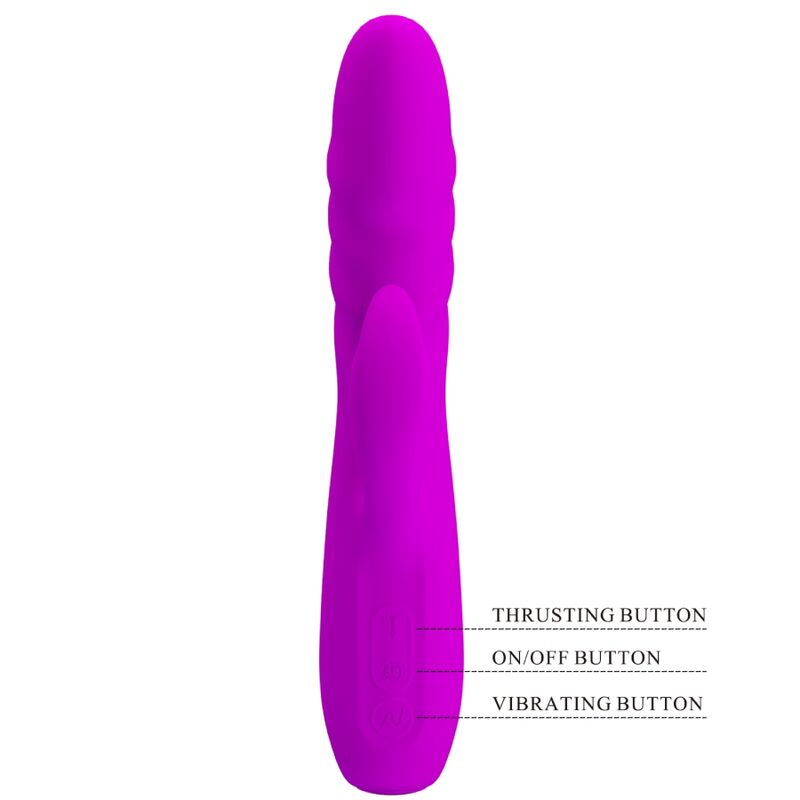 PRETTY LOVE - MELANIE PURPLE GENOPLADELIG KANINVIBRATOR