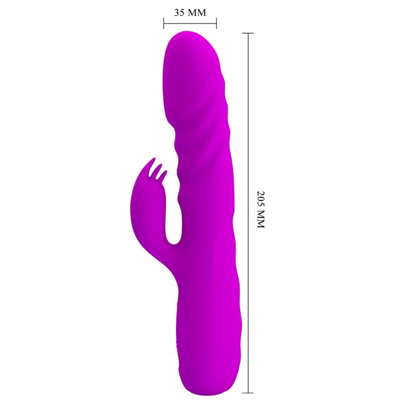 PRETTY LOVE - MELANIE PURPLE GENOPLADELIG KANINVIBRATOR