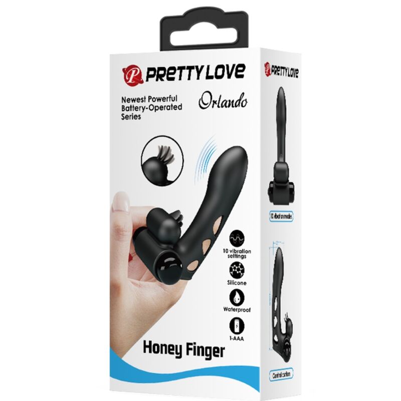 PRETTY LOVE - ORLANDO SORT VIBRATORFINGERCOVER