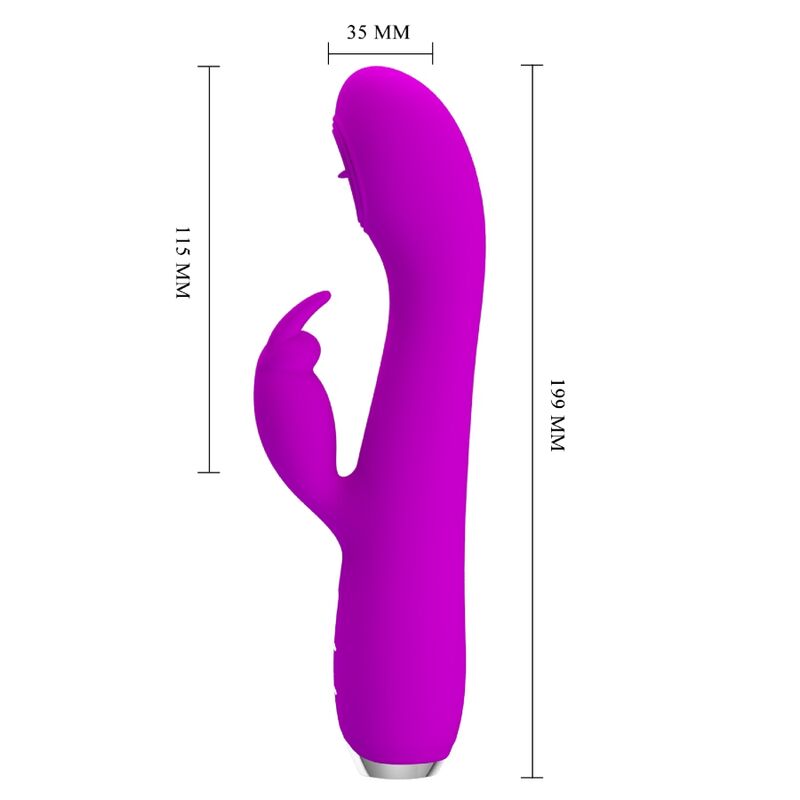 PRETTY LOVE - RACHEL GENOPLADELIG VIBRATOR MED LILLA SUGEKOP