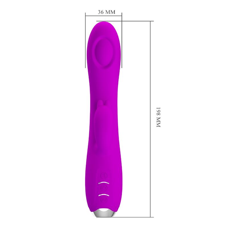 PRETTY LOVE - REGINA GENOPLADELIG VIBRATOR-SUGEGEL LILLA