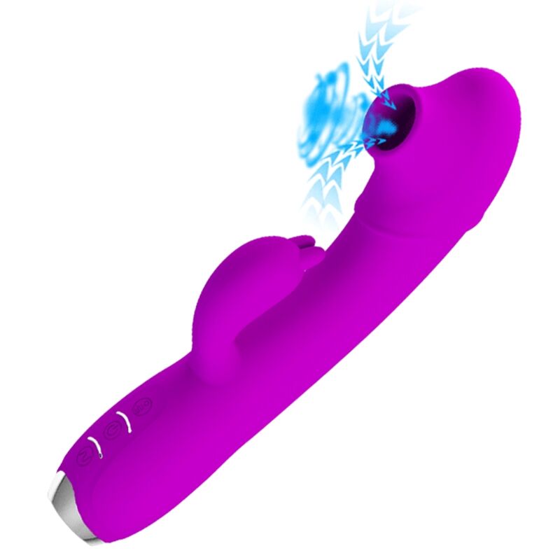 PRETTY LOVE - REGINA GENOPLADELIG VIBRATOR-SUGEGEL LILLA