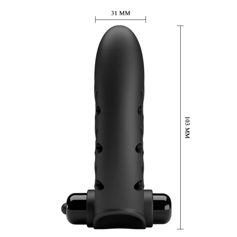 PRETTY LOVE - VANCE BLACK RABBIT VIBRATOR FINGERCOVER