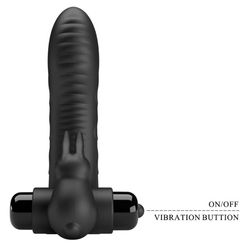 PRETTY LOVE - VANCE BLACK RABBIT VIBRATOR FINGERCOVER