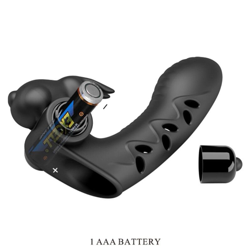 PRETTY LOVE - VANCE BLACK RABBIT VIBRATOR FINGERCOVER