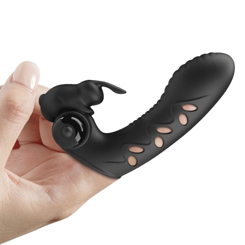 PRETTY LOVE - VANCE BLACK RABBIT VIBRATOR FINGERCOVER