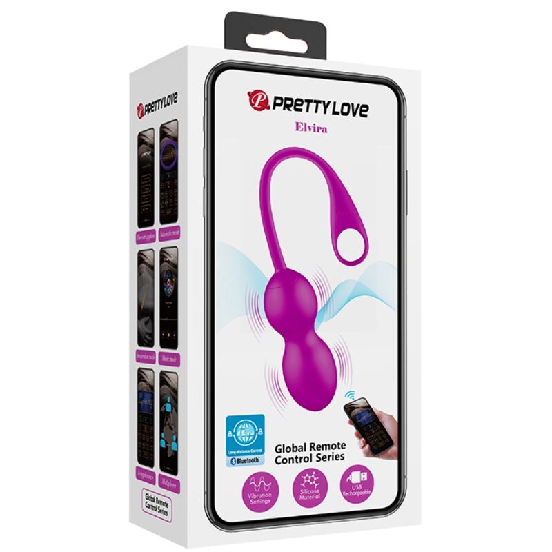 PRETTY LOVE - ELVIRA GENOPLADELIGE VIBRERINGSKUGLE LILLA