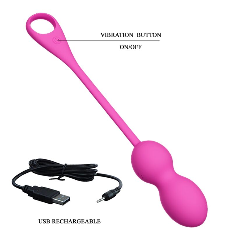 PRETTY LOVE - ELVIRA PINK GENOPLADELIGE VIBRERINGSKUGLE