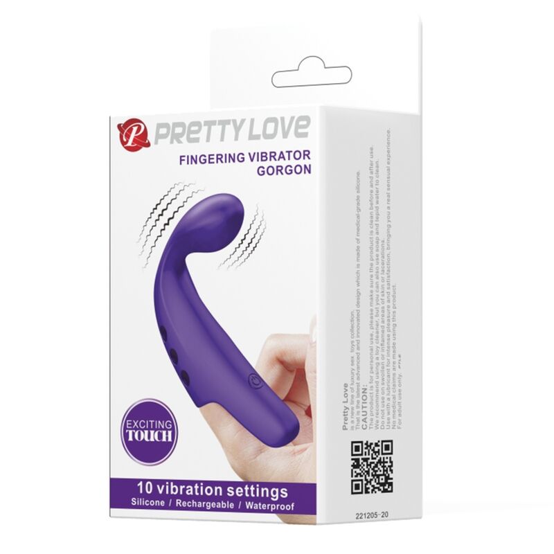 PRETTY LOVE - GORGON LILLA GENOPLADELIG FINGERVIBRATOR