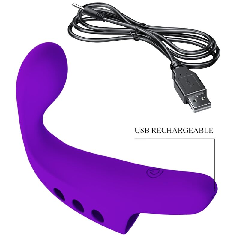 PRETTY LOVE - GORGON LILLA GENOPLADELIG FINGERVIBRATOR