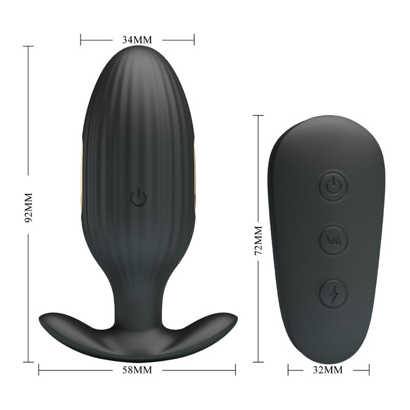 PRETTY LOVE - KELLY PLUG ANAL GENOPLADELIG VIBRATOR SORT
