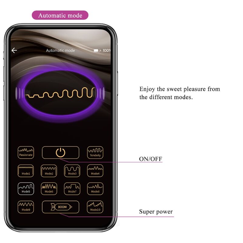 PRETTY LOVE - NYMFEVIBRERENDE ÆG APP-KONTROLLERET LILLA