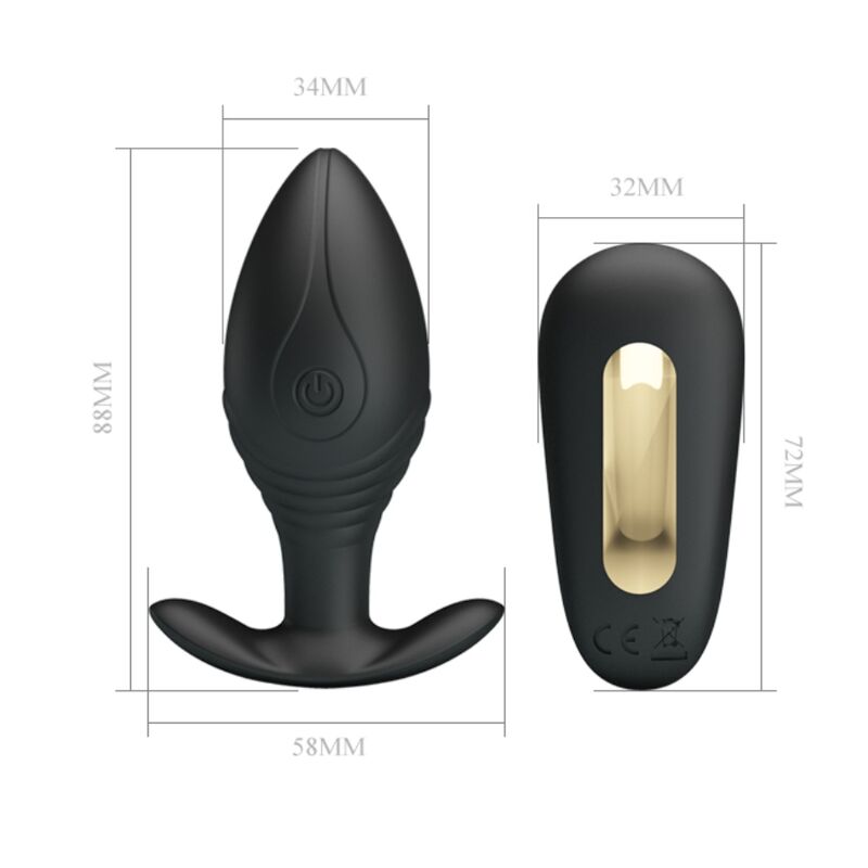 PRETTY LOVE - REGINA ANALPLUG GENOPLADELIG VIBRATOR SORT