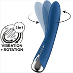 SATISFYER - SPINNING VIBE 1 G-PUNKT VIBRATOR MED BLÅ ROTATOR