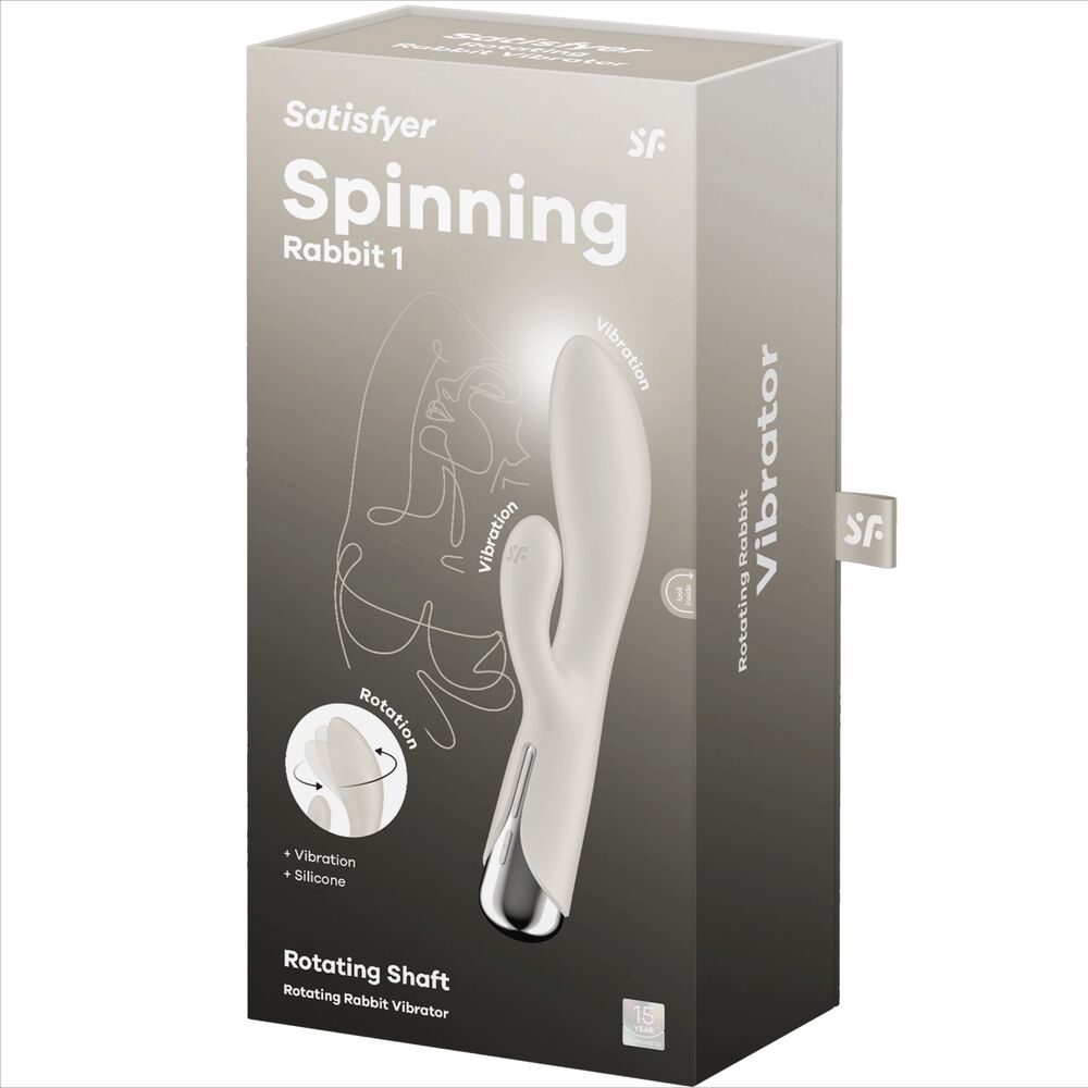SATISFYER - SPINNING RABBIT 1 KLITORIS- OG G-PUNKTSTIMULATION BEIGE