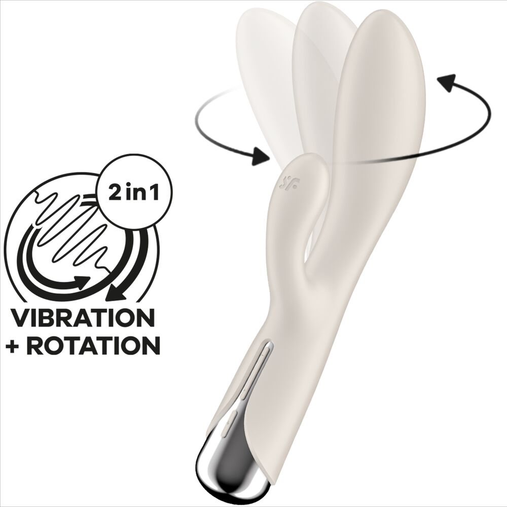 SATISFYER - SPINNING RABBIT 1 KLITORIS- OG G-PUNKTSTIMULATION BEIGE