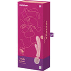 SATISFYER - TRIPLE LOVER RABBIT VIBRATOR MASSAGER PINK