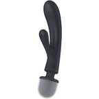 SATISFYER - TRIPLE LOVER KANINVIBRATOR MASSAGEAPPARAT GRÅ