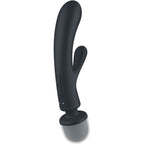 SATISFYER - TRIPLE LOVER KANINVIBRATOR MASSAGEAPPARAT GRÅ