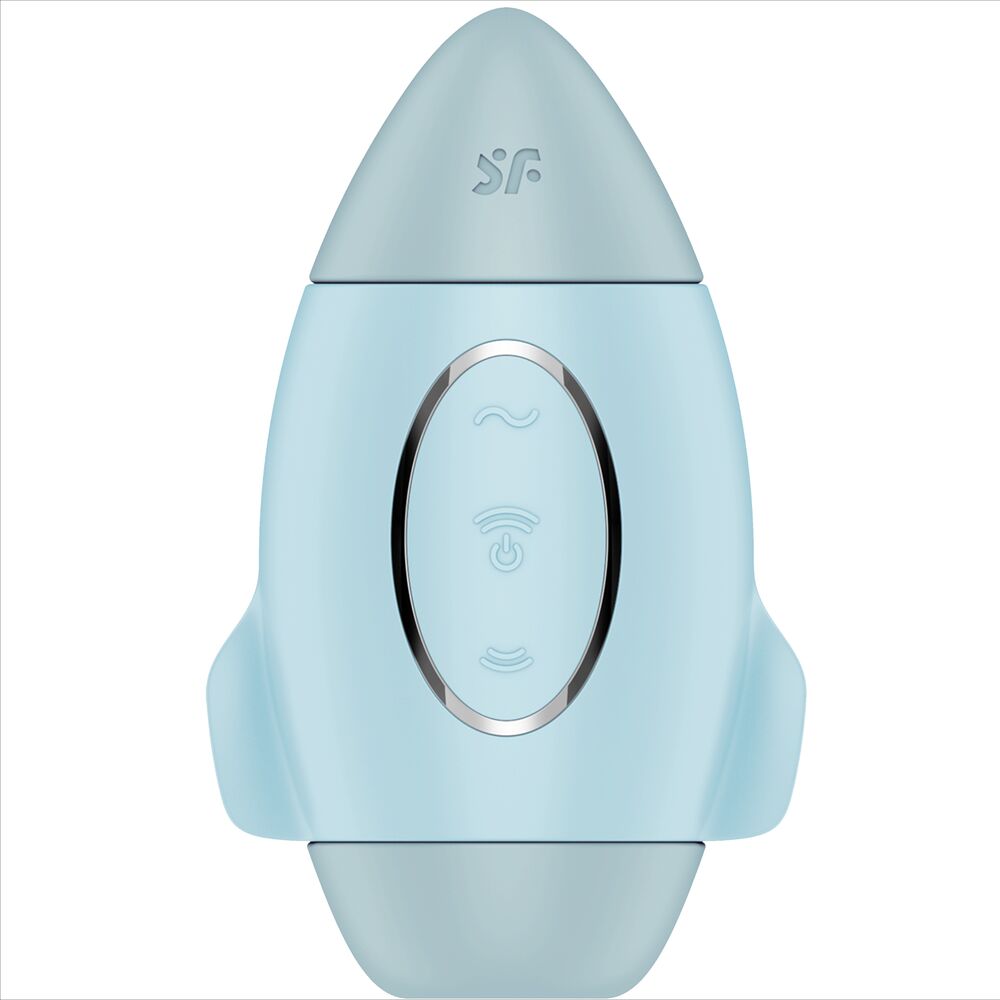 SATISFYER - MISSION CONTROL BLÅ LILLE DOBBELT IMPULSVIBRATOR