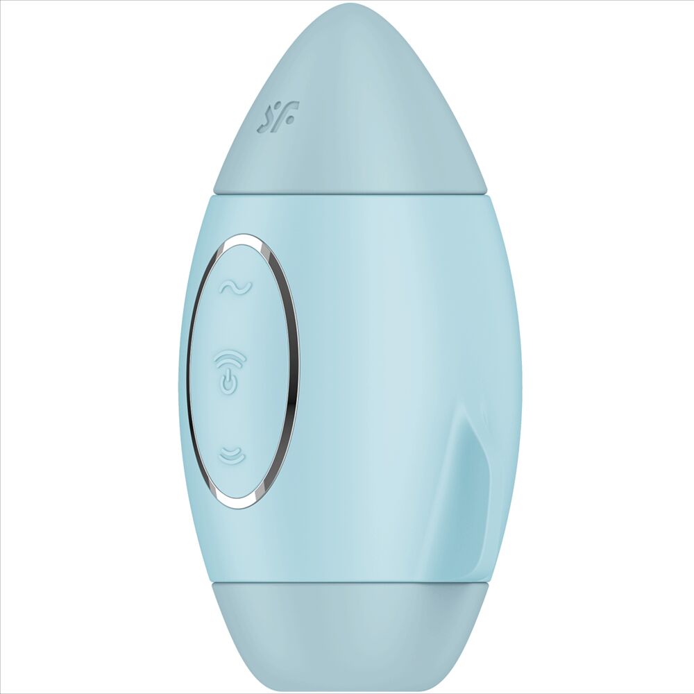 SATISFYER - MISSION CONTROL BLÅ LILLE DOBBELT IMPULSVIBRATOR
