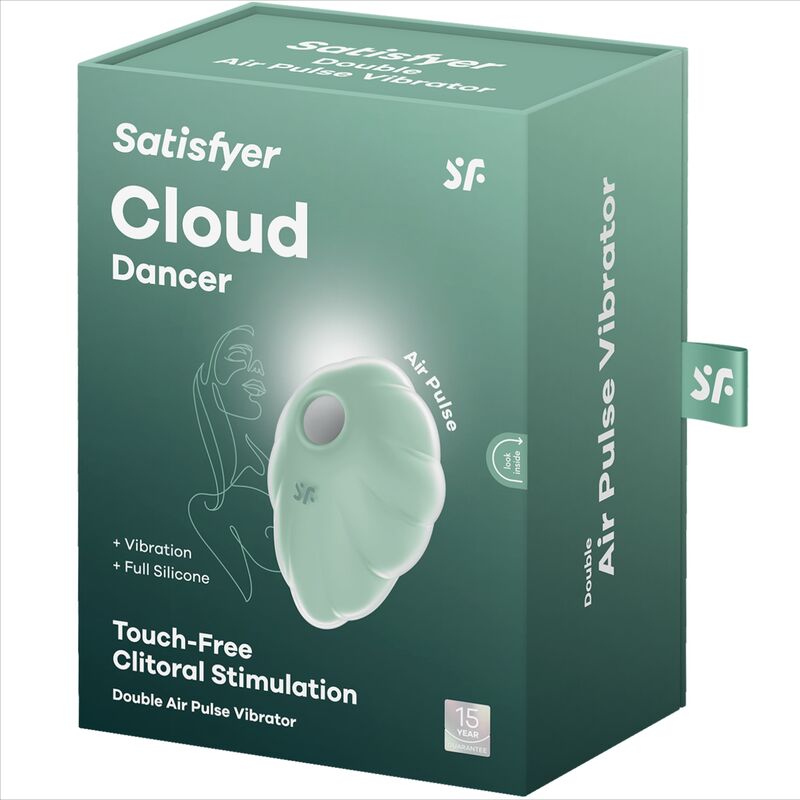 SATISFYER - CLOUD DANCER GRØN LUFTPULSVIBRATOR