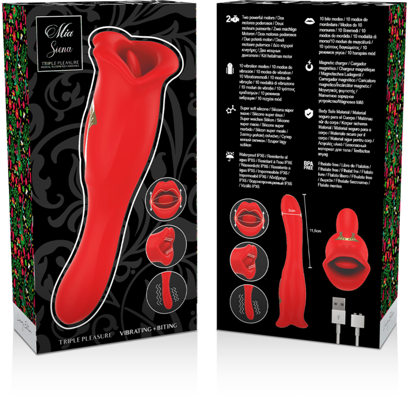 MIA - SIENA TRIPLE PLEASURE VIBRERER + BID