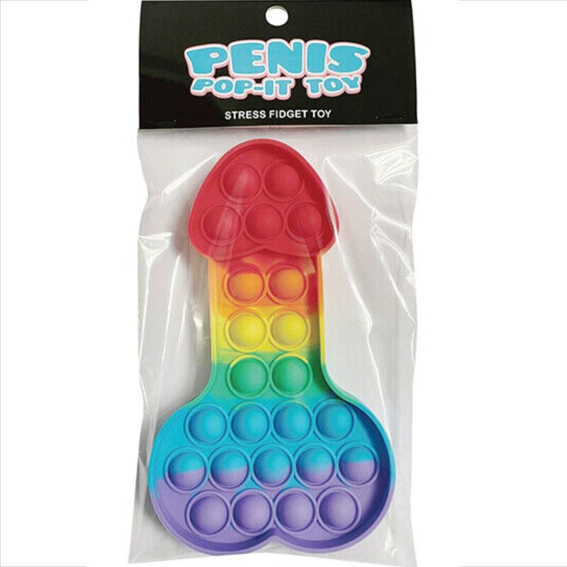 KHEPER GAMES - FLERFARVET POP-IT PENIS ANTI-STRESSLEGETØJ