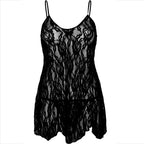 LEG AVENUE - CHEMISE MED BLOMSTERMØNSTER