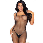 LEG AVENUE - BODYSTOCKING FISKENET MED ÅBNING