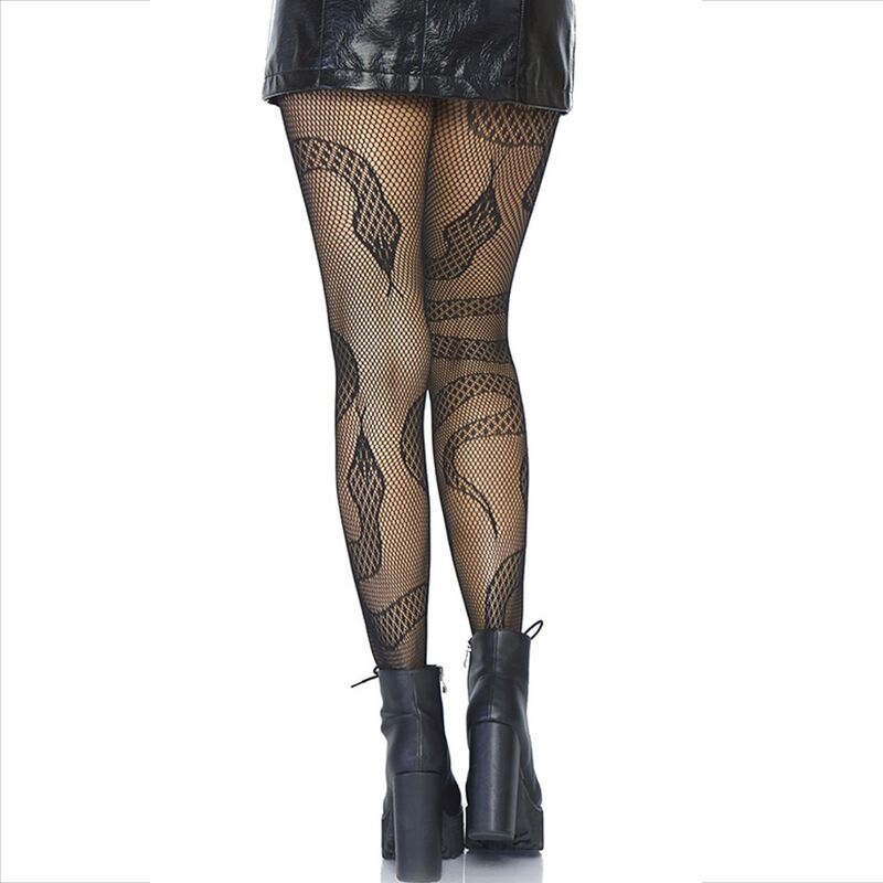 LEG AVENUE - STRØMPER NET SNAKE SORT