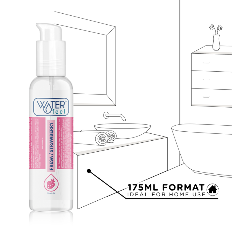 WATERFEEL - JORDBÆR VANDBASERET GLIDEMIDDEL 175 ML