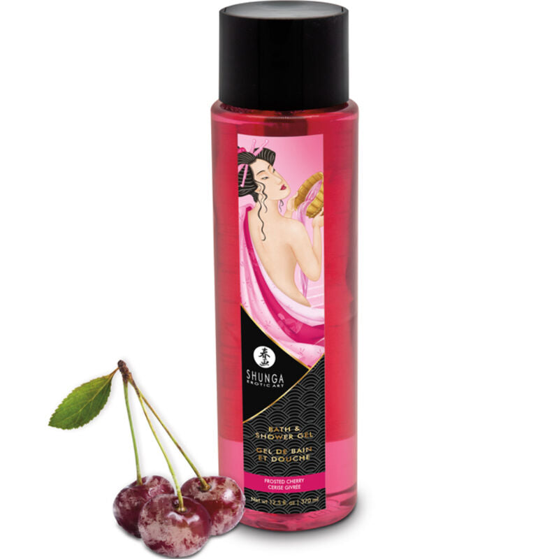 SHUNGA - BAD- OG BRUSEGEL MED FROSTED CHERRY 370 ML
