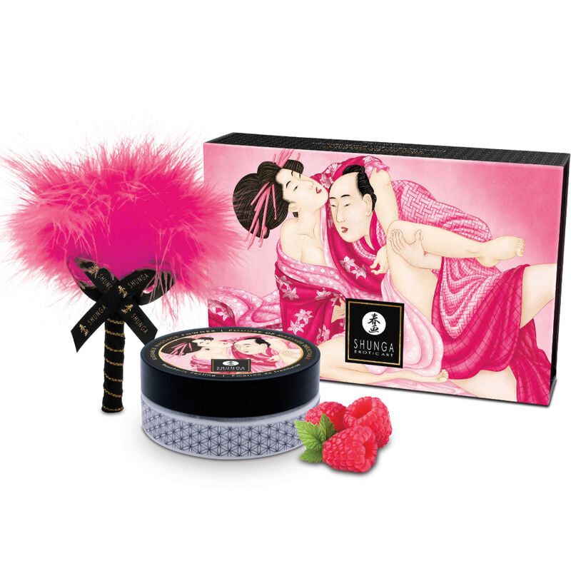 SHUNGA - SPISELIGT MASSAGEPULVERKIT HINDBÆR