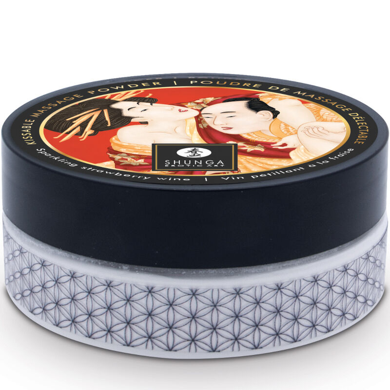 SHUNGA - JORDBÆR SPISELIG MASSAGEPULVERKIT