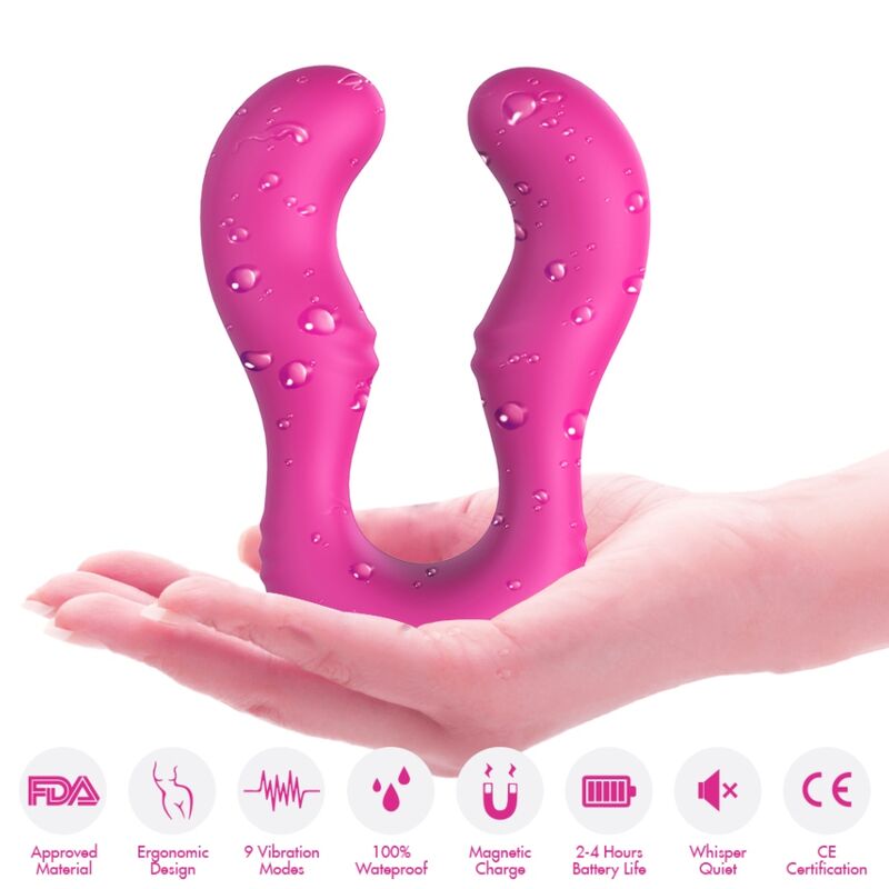 ARMONY - SERAPH VIBRATOR DOBBELT FJERNBETJENING FUCHSIA