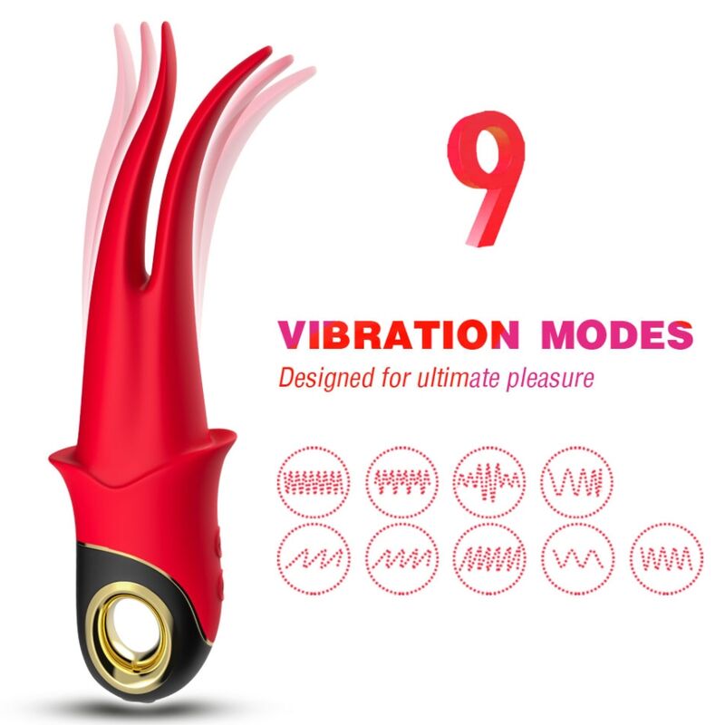 ARMONY - SHADOW VIBRATOR DOBBELTHOVEDT TEASE RØD