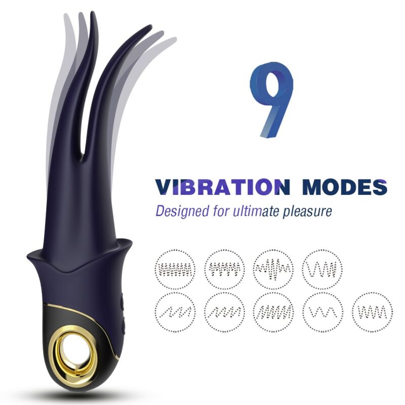 ARMONY - SHADOW VIBRATOR DOBBELTHOVEDT TEASE BLÅ