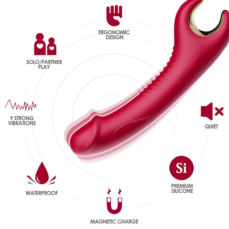 ARMONY - PRINCE DILDO VIBRATOR & ROTATOR RØD
