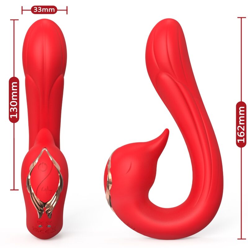 ARMONY - DELFIN VIBRATOR MULTIPOSITION & VARMEEFFEKT RØD