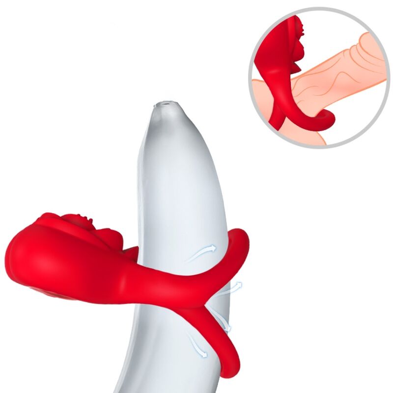 ARMONY - RINGVIBRATOR HJERTE RØD