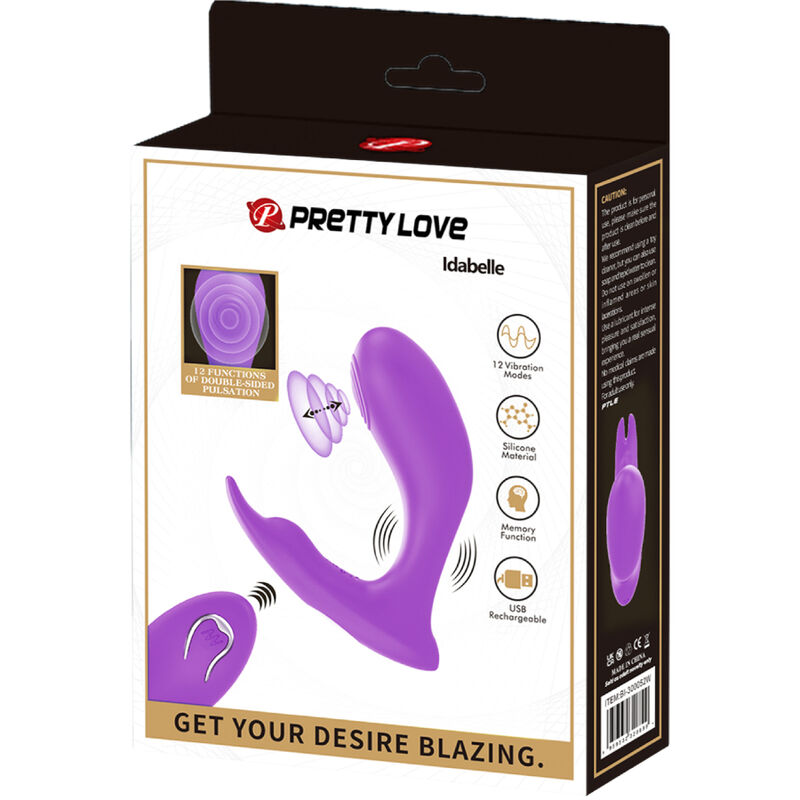 PRETTY LOVE - IDABELLE VIBRATION & PULSATION FJERNBETJENING VIOLET