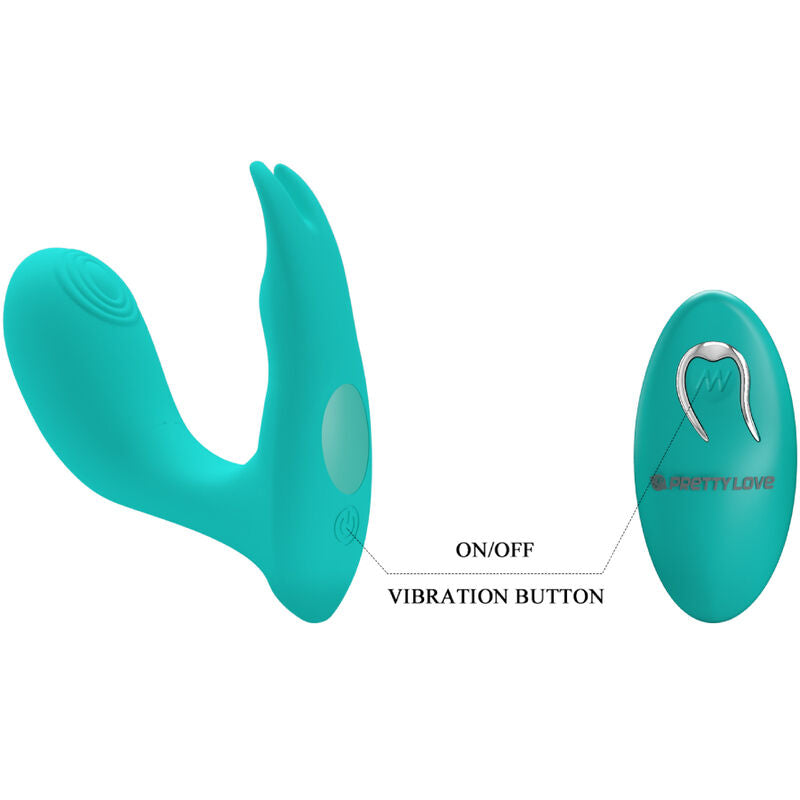 PRETTY LOVE - IDABELLE VIBRATION & PULSATION FJERNBETJENING BLÅ