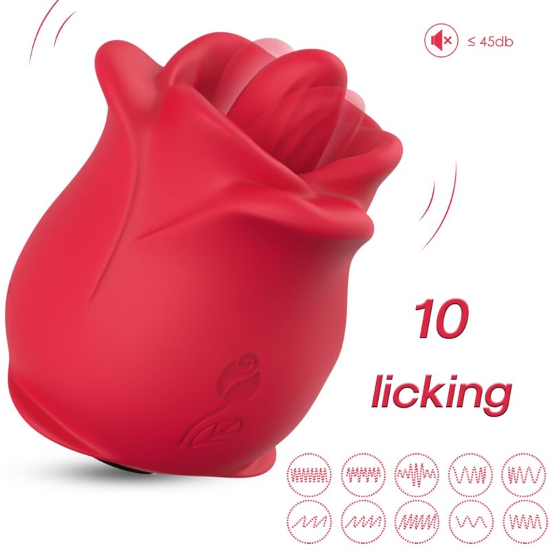 ARMONY - ROSE 10 MODES LICKING KLITORVIBRATOR RØD