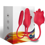 ARMONY - 3-IN-1 PINK, STIMULATOR, SUCTION AND UP&DOWN WITH RED TAIL