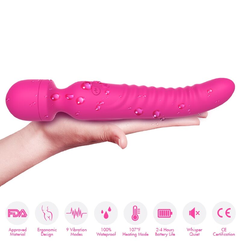 ARMONY - MISSION MASSAGEAPPARAT & VIBRATOR VARMEFFEKT FUCHSIA